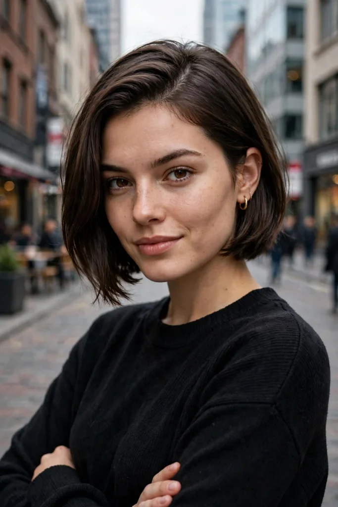 16 Inverted Bob Hairstyle Ideas, Measured by Angle From Gentle Tilt to Sharp Diagonal 8 invbob 08 side parted inverted bob