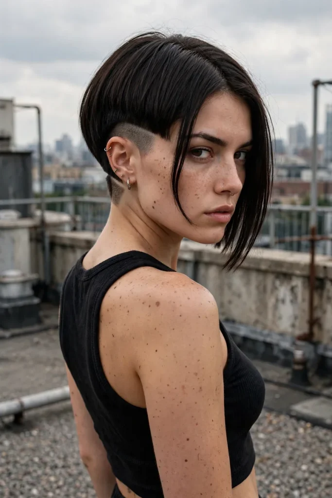 16 Inverted Bob Hairstyle Ideas, Measured by Angle From Gentle Tilt to Sharp Diagonal 11 invbob 11 inverted bob nape undercut