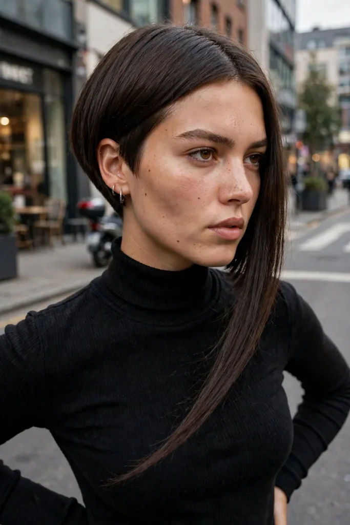 16 Inverted Bob Hairstyle Ideas, Measured by Angle From Gentle Tilt to Sharp Diagonal 13 invbob 13 extreme angled bob