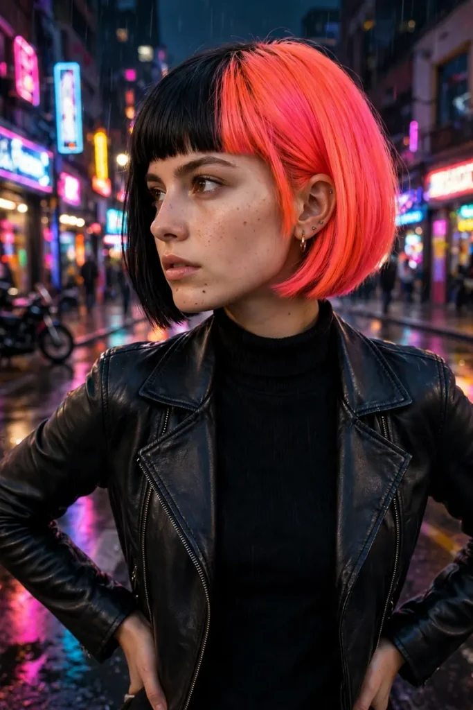 16 Inverted Bob Hairstyle Ideas, Measured by Angle From Gentle Tilt to Sharp Diagonal 15 invbob 15 inverted bob color blocking