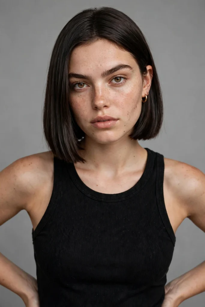 shortwomen 05 blunt chin length bob