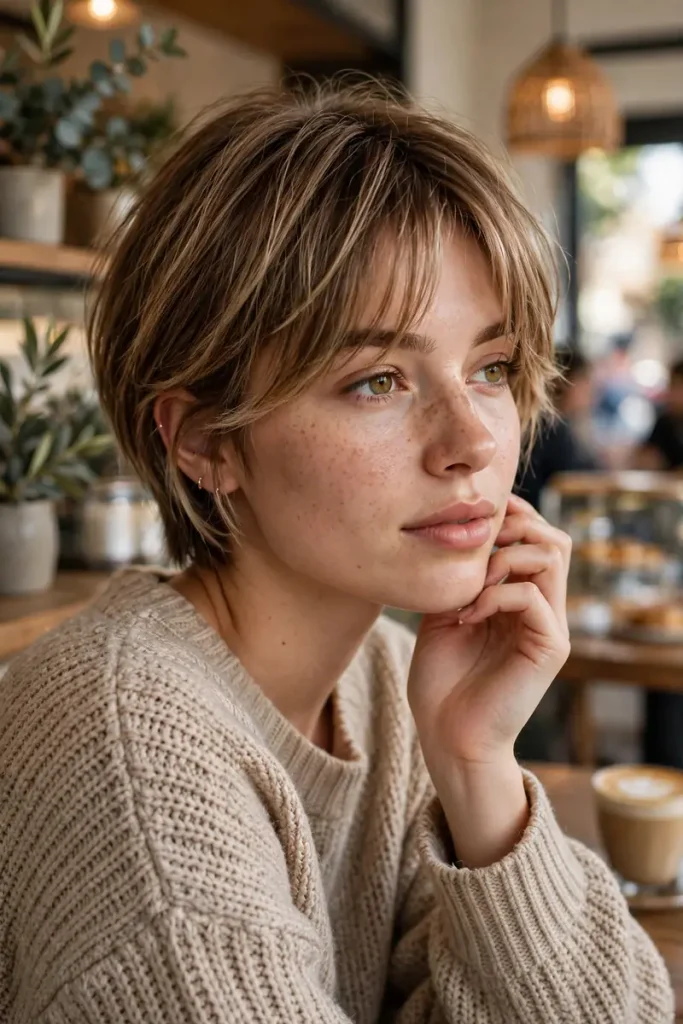 shortwomen 13 short layered cut curtain bangs