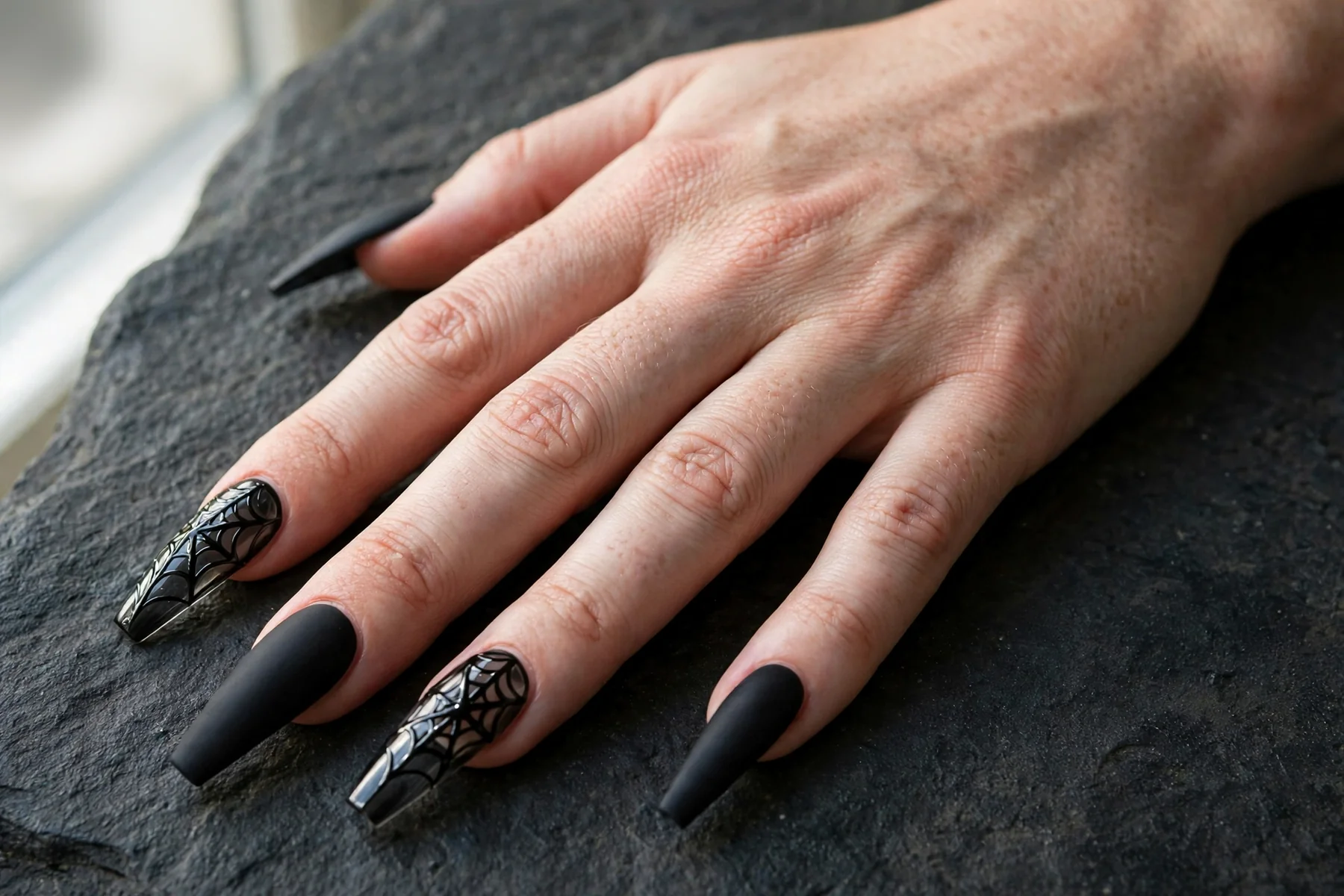 Coffin Halloween Nail