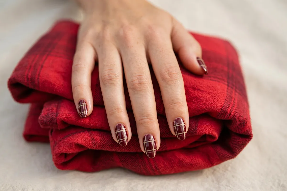 Fall Plaid Nail