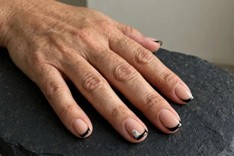 French Tip Halloween Nail