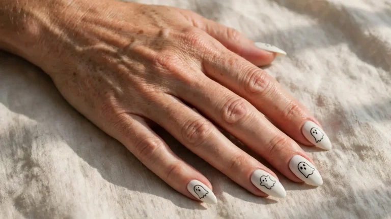 Ghost Halloween Nails