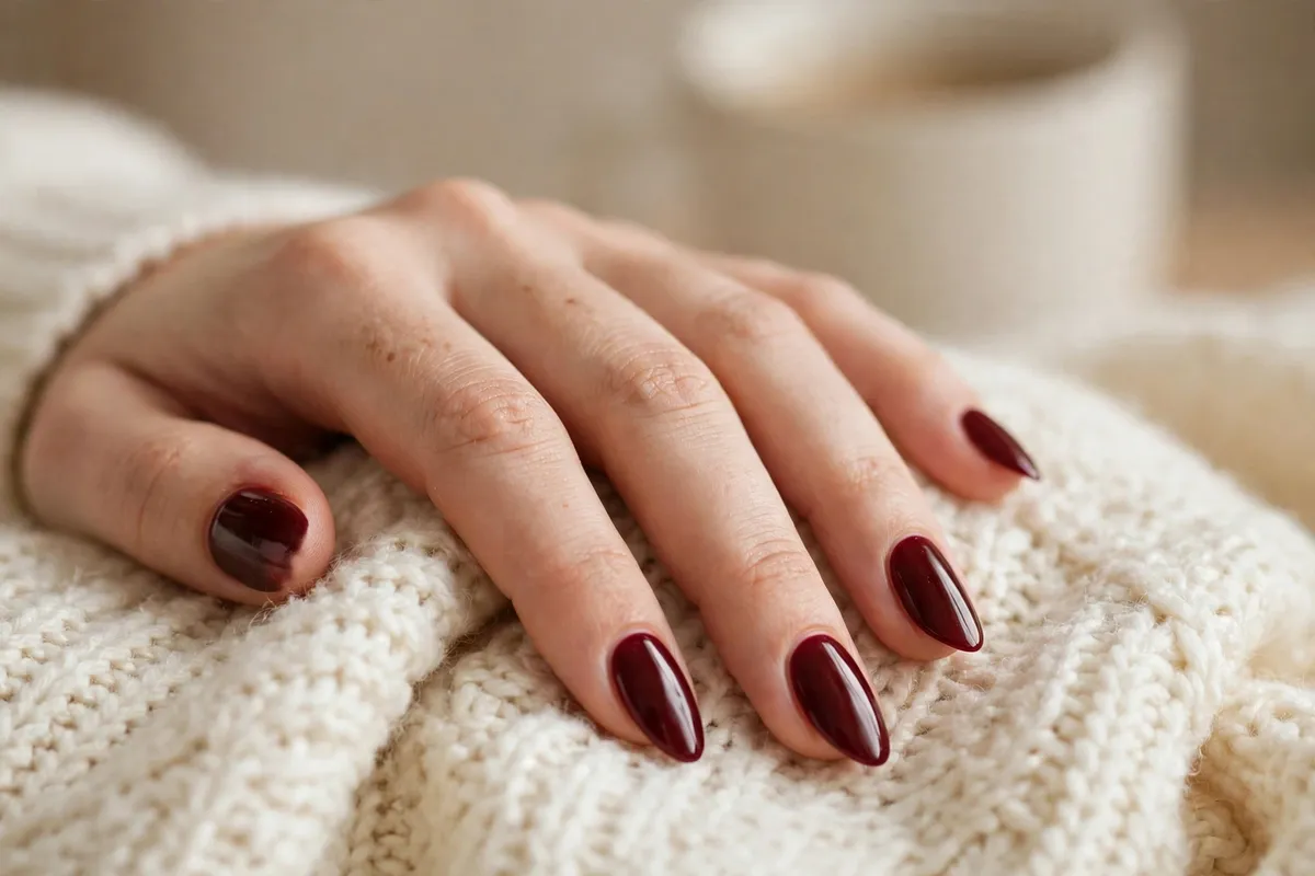 Maroon Fall Nail