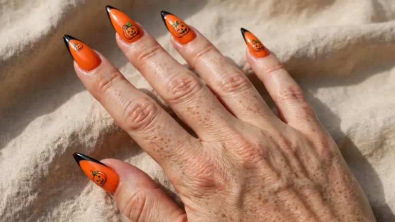 Orange Halloween Nails