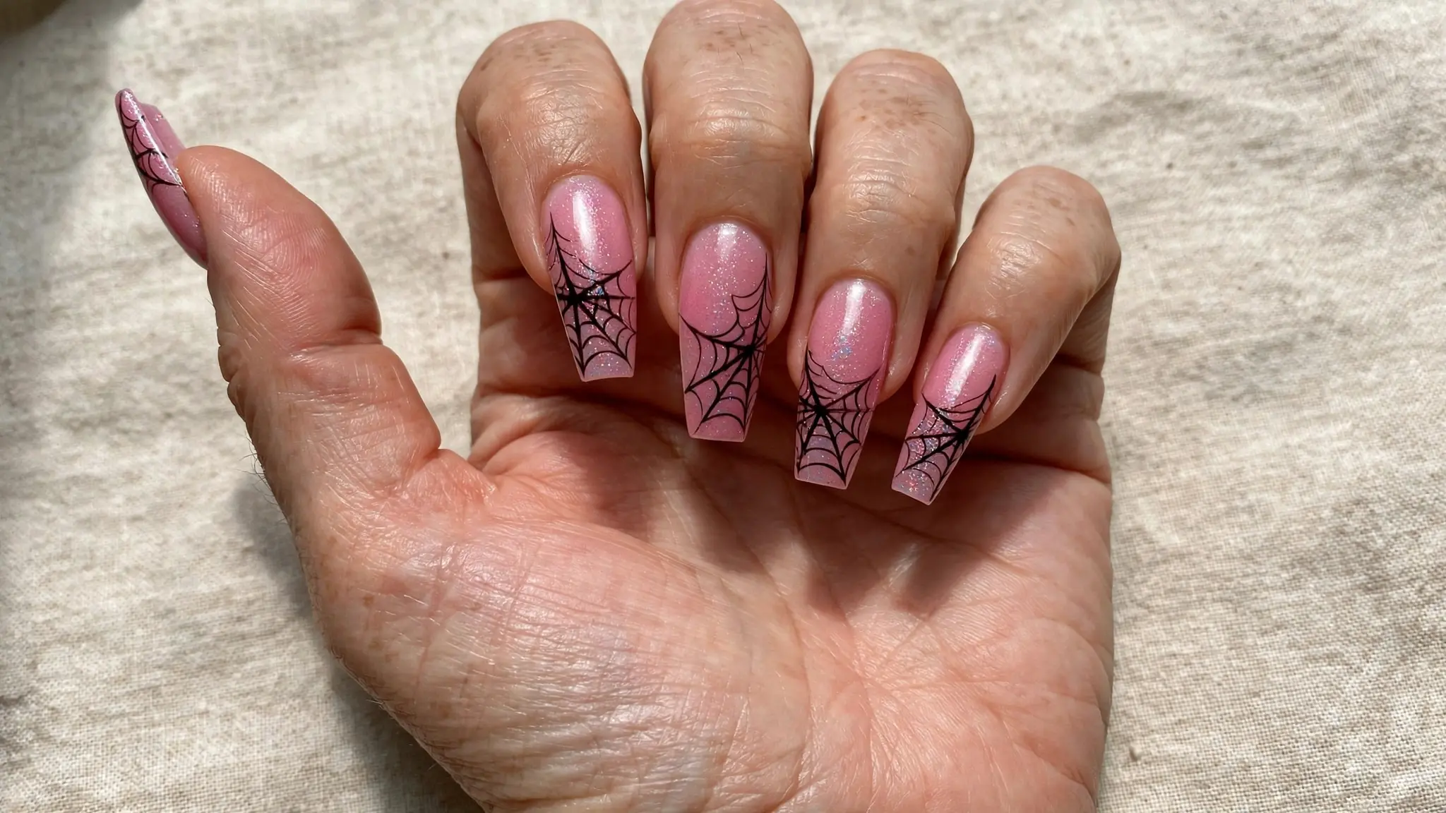 Pink Halloween Nails