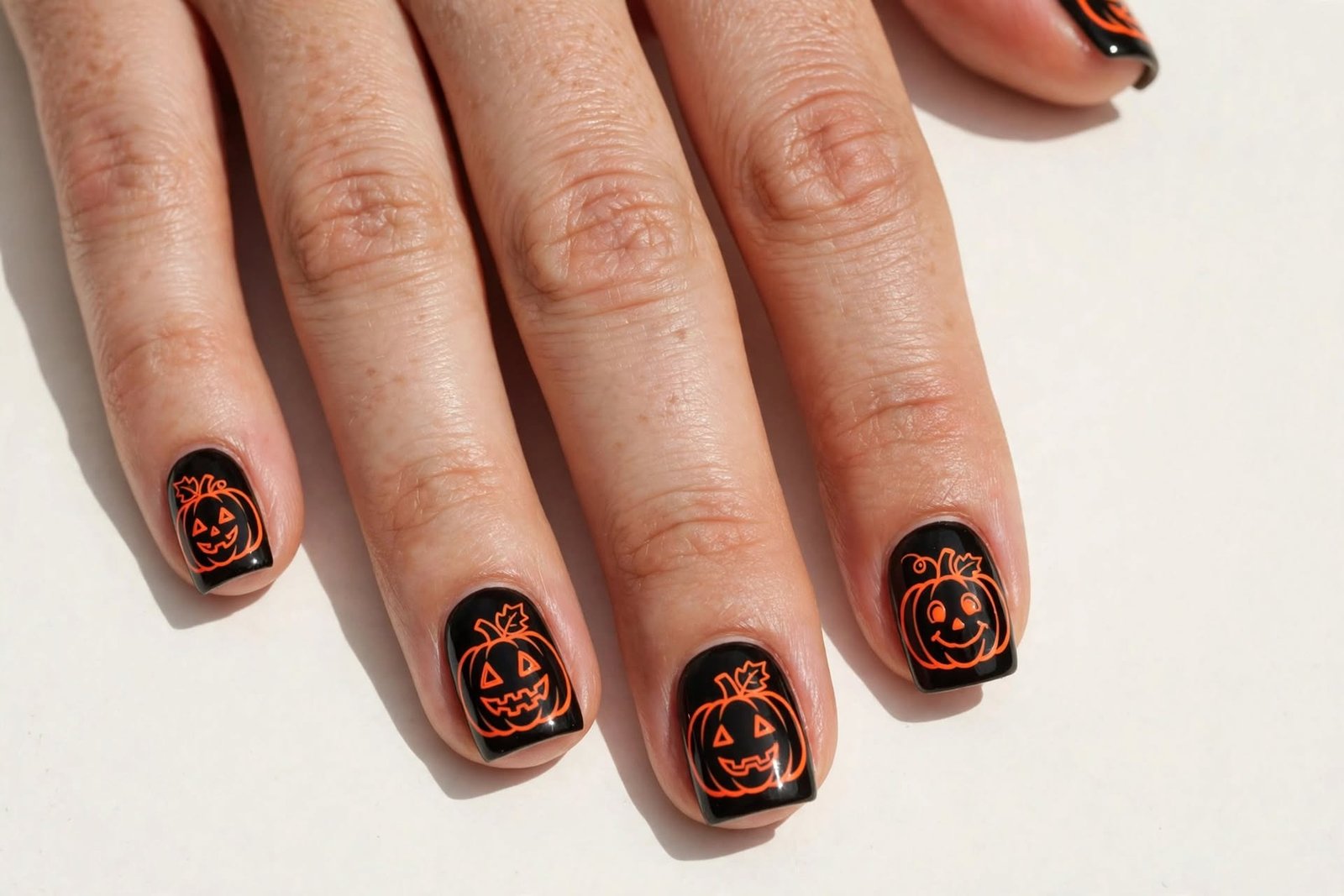 Pumpkin Halloween Nail