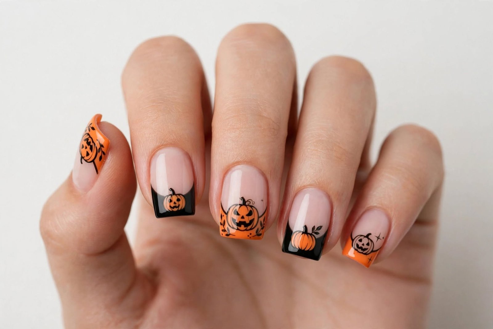 Short Square Halloween Nail