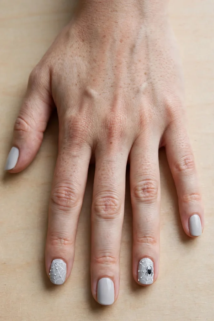 17 Spider Halloween Nail Ideas From Tiny and Cute to Full Drama 11 image 1021