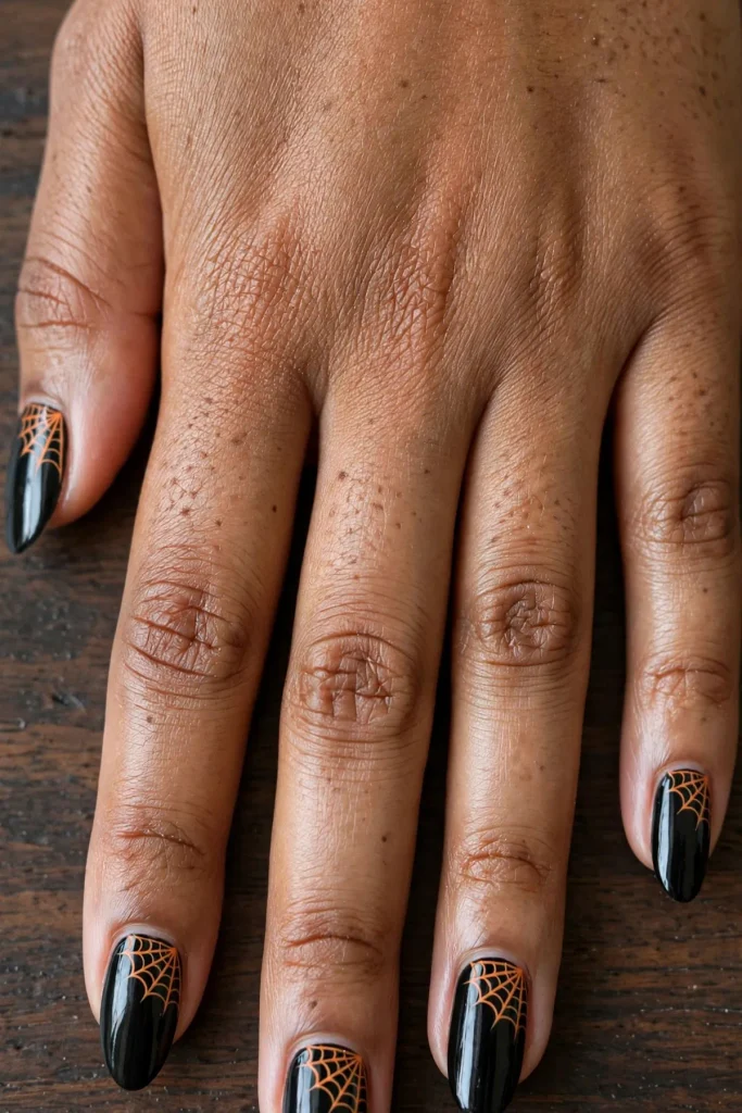 17 Spider Halloween Nail Ideas From Tiny and Cute to Full Drama 12 image 1022 683x1024 1