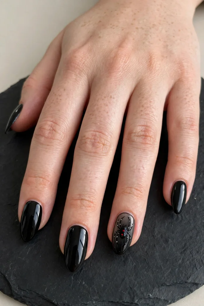 17 Spider Halloween Nail Ideas From Tiny and Cute to Full Drama 15 image 1023