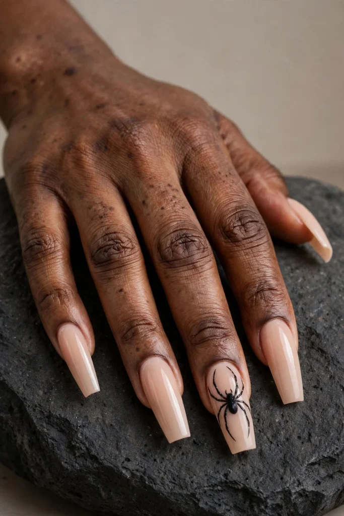 17 Spider Halloween Nail Ideas From Tiny and Cute to Full Drama 13 image 1024