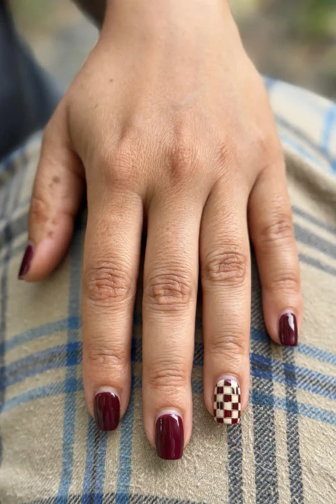 14 Fall Burgundy and Gold Nails, Styled Like a Wine Cellar Tasting Menu 9 image 198
