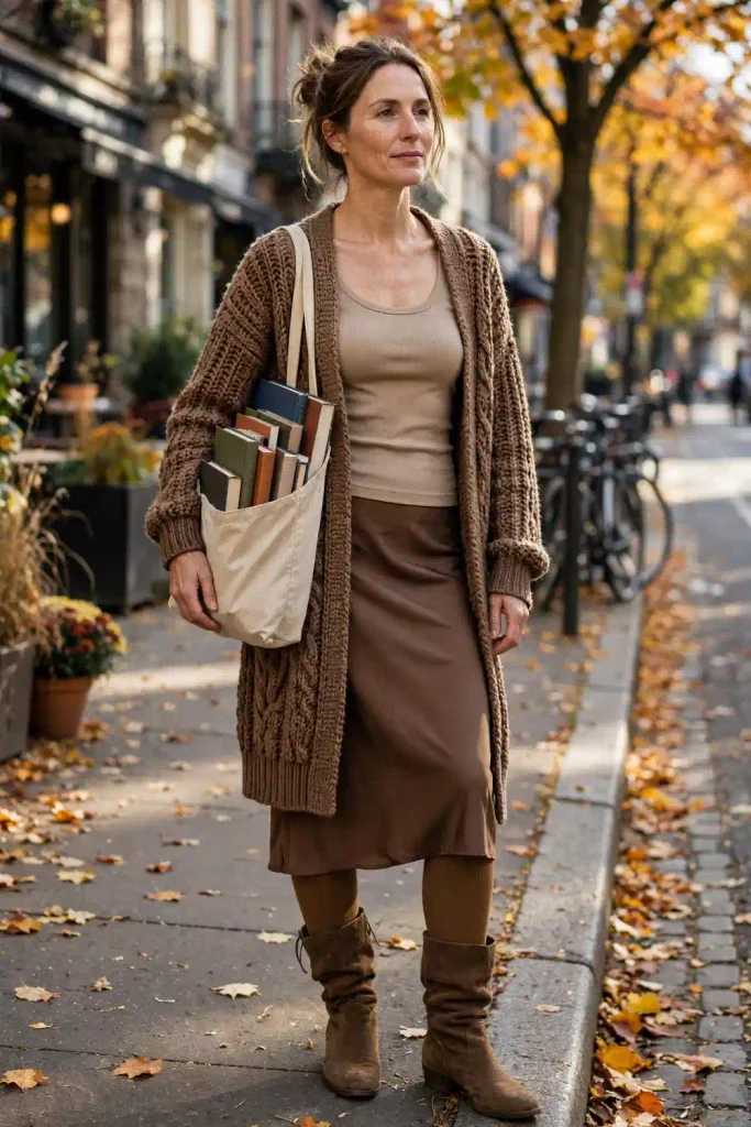 17 Fall Outfits With Skirts and Tights, Written Like Recipes You Can Actually Follow 15 image 300