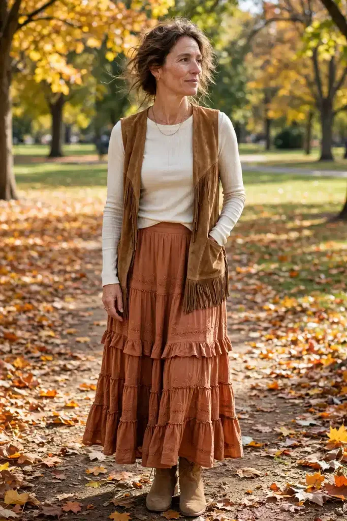 15 Long Skirt Fall Outfits for Every Kind of Fall Weather 5 image 307