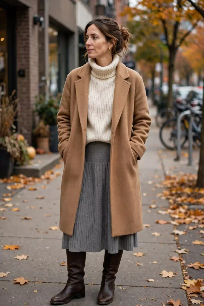 15 Long Skirt Fall Outfits for Every Kind of Fall Weather 12 image 314
