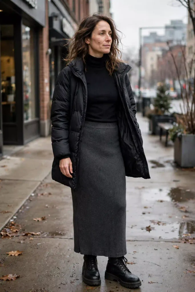 15 Long Skirt Fall Outfits for Every Kind of Fall Weather 13 image 315
