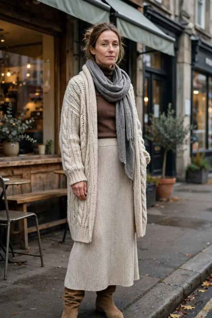 15 Long Skirt Fall Outfits for Every Kind of Fall Weather 16 image 317