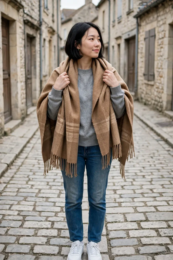16 Fall Outfit Ideas With Scarf That Save Plain Outfits 4 image 582