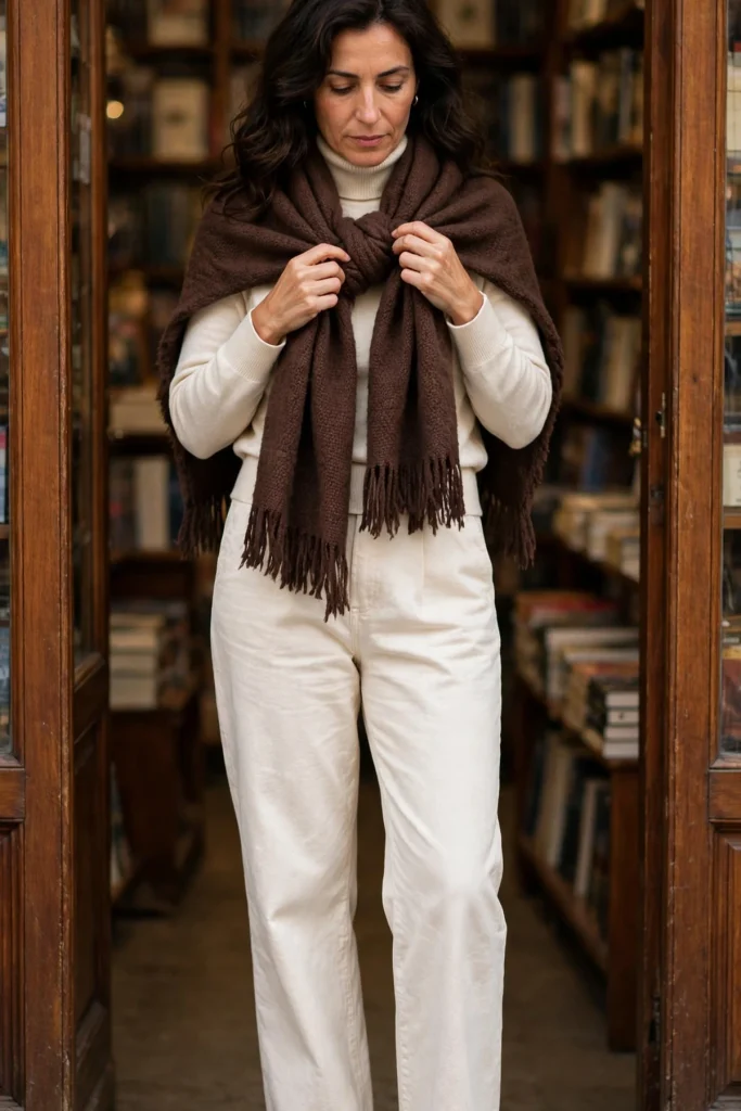 16 Fall Outfit Ideas With Scarf That Save Plain Outfits 6 image 583