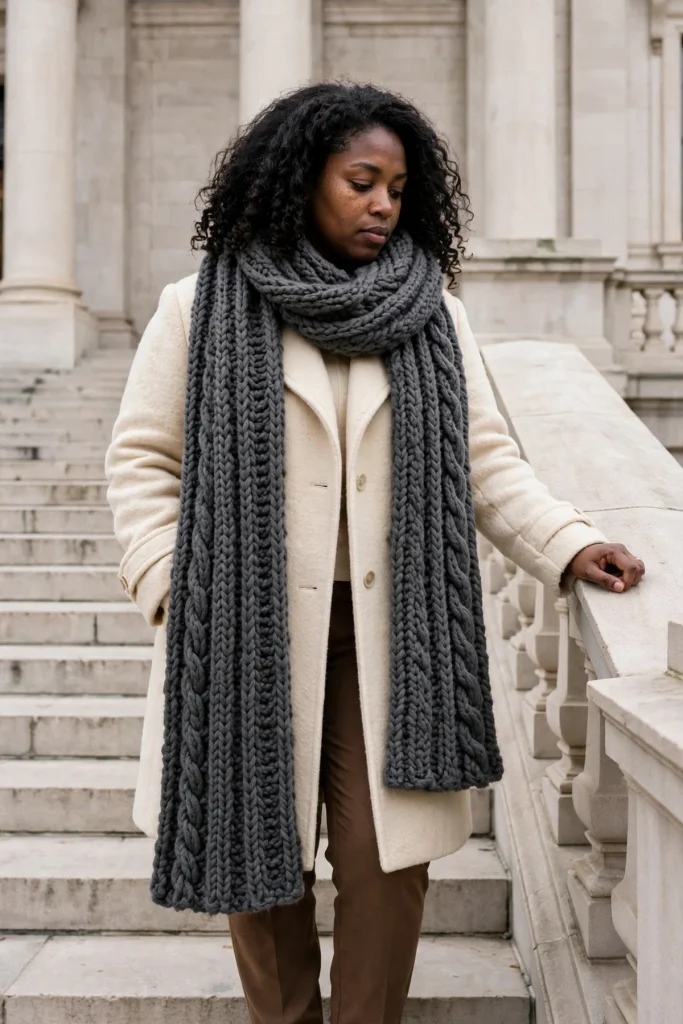 16 Fall Outfit Ideas With Scarf That Save Plain Outfits 18 image 595