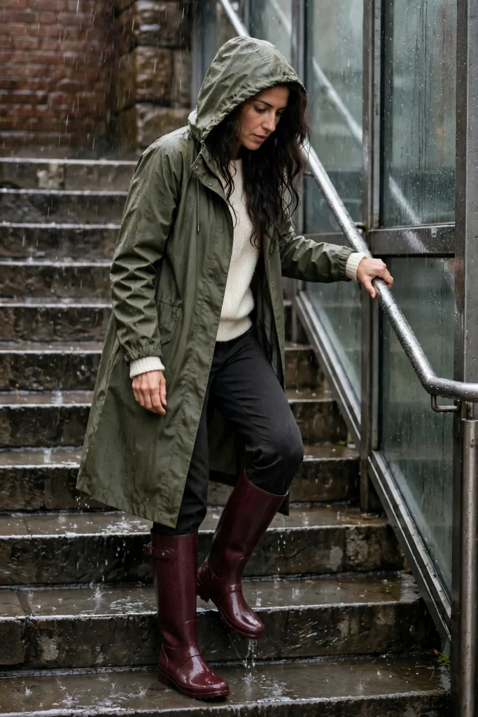 14 Rainy Day Fall Outfit Ideas That Stay Cute When the Sky Opens Up 5 image 635