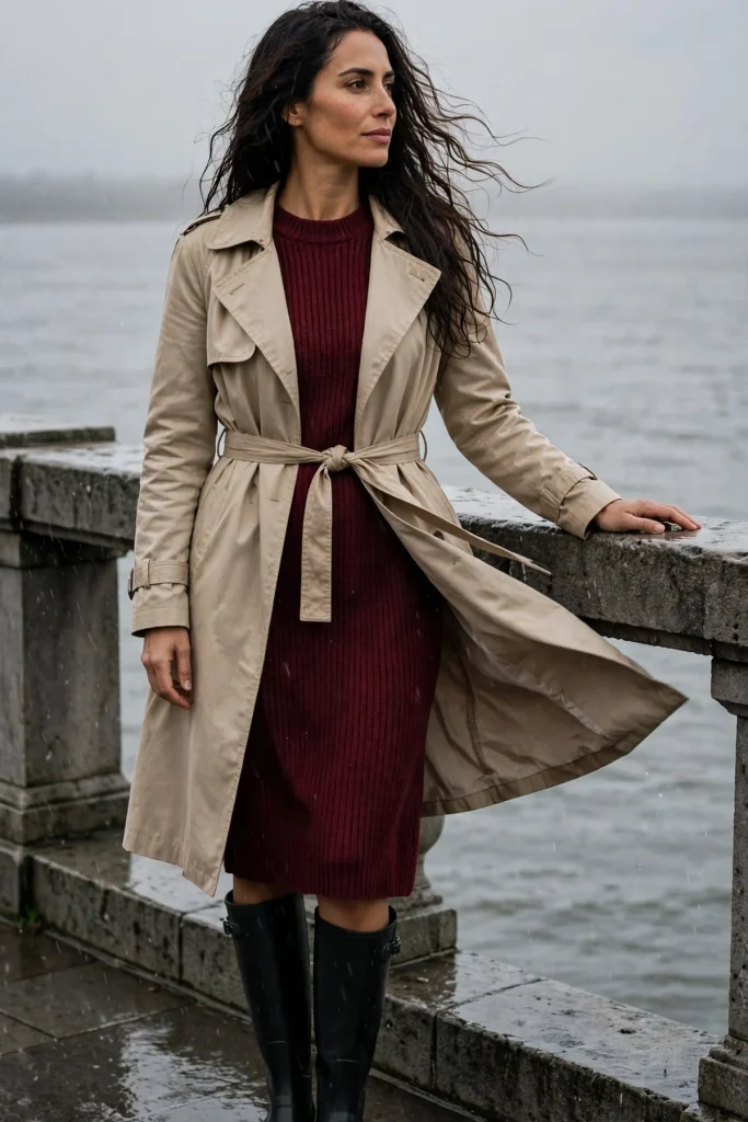 14 Rainy Day Fall Outfit Ideas That Stay Cute When the Sky Opens Up 12 image 642