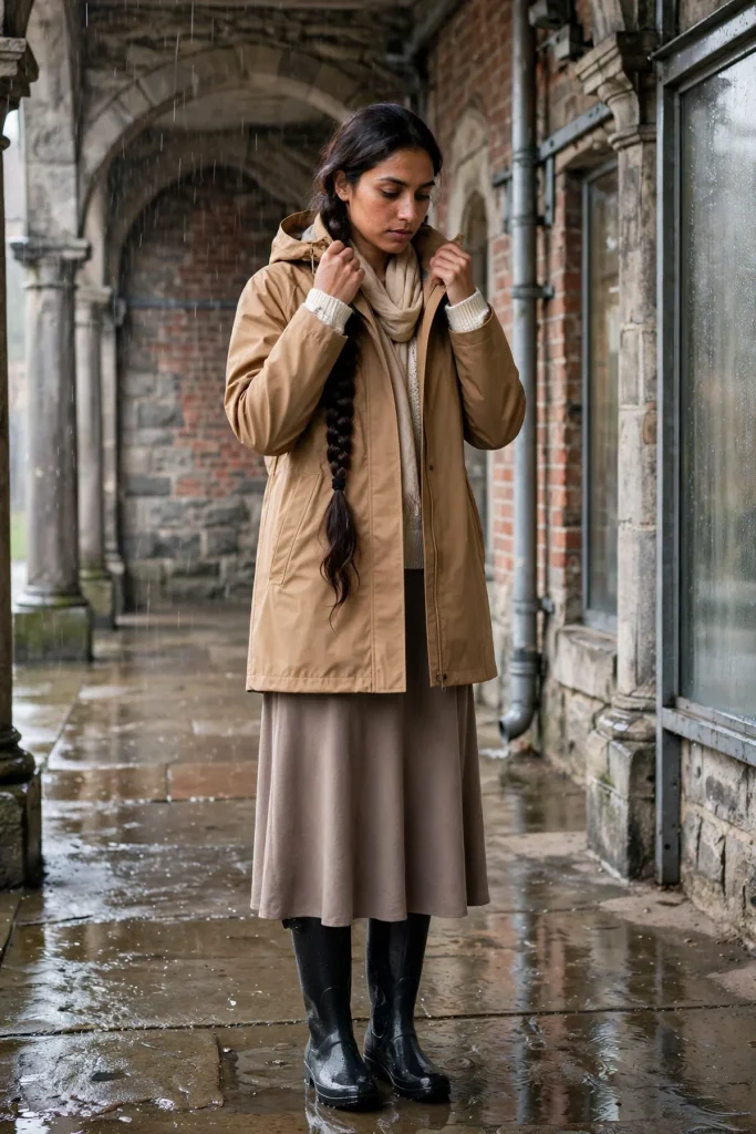 14 Rainy Day Fall Outfit Ideas That Stay Cute When the Sky Opens Up 14 image 644