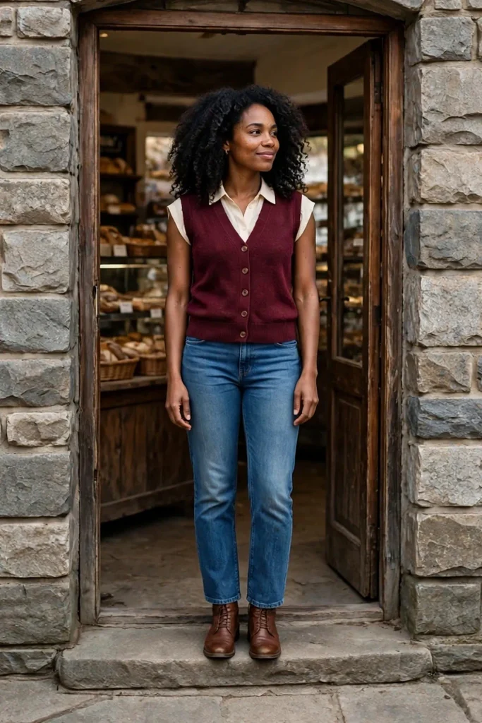 15 Vest Fall Outfit Ideas That Fix Boring Outfits in Seconds 9 image 738