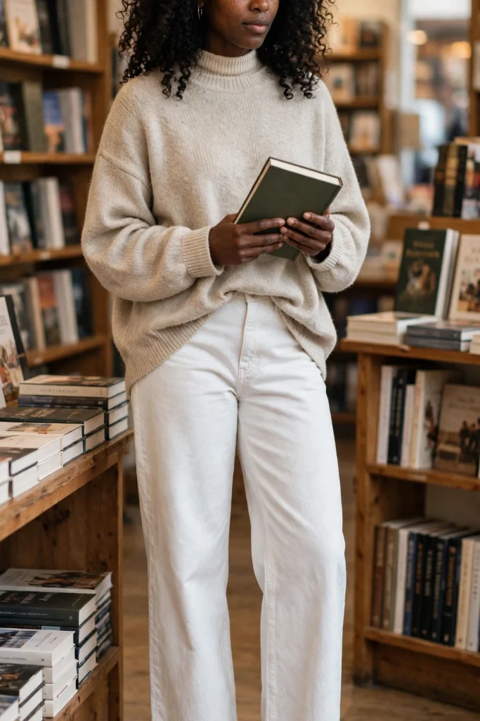 17 White Jeans Fall Outfit Ideas That Work Long After Summer Ends 4 image 838