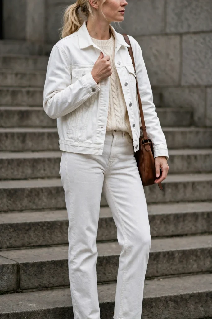 17 White Jeans Fall Outfit Ideas That Work Long After Summer Ends 19 image 851