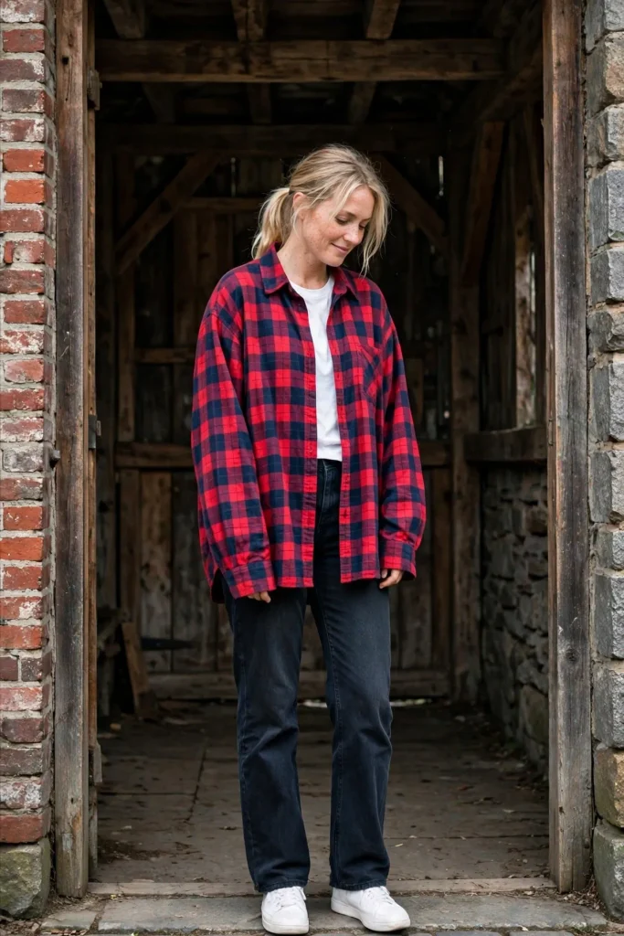 16 Flannel Fall Outfit Ideas That Feel Cozy, Never Costumey 2 image 881