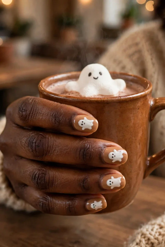 16 Ghost Halloween Nails, Meet the Ghosts Living on Your Fingertips 6 image 91