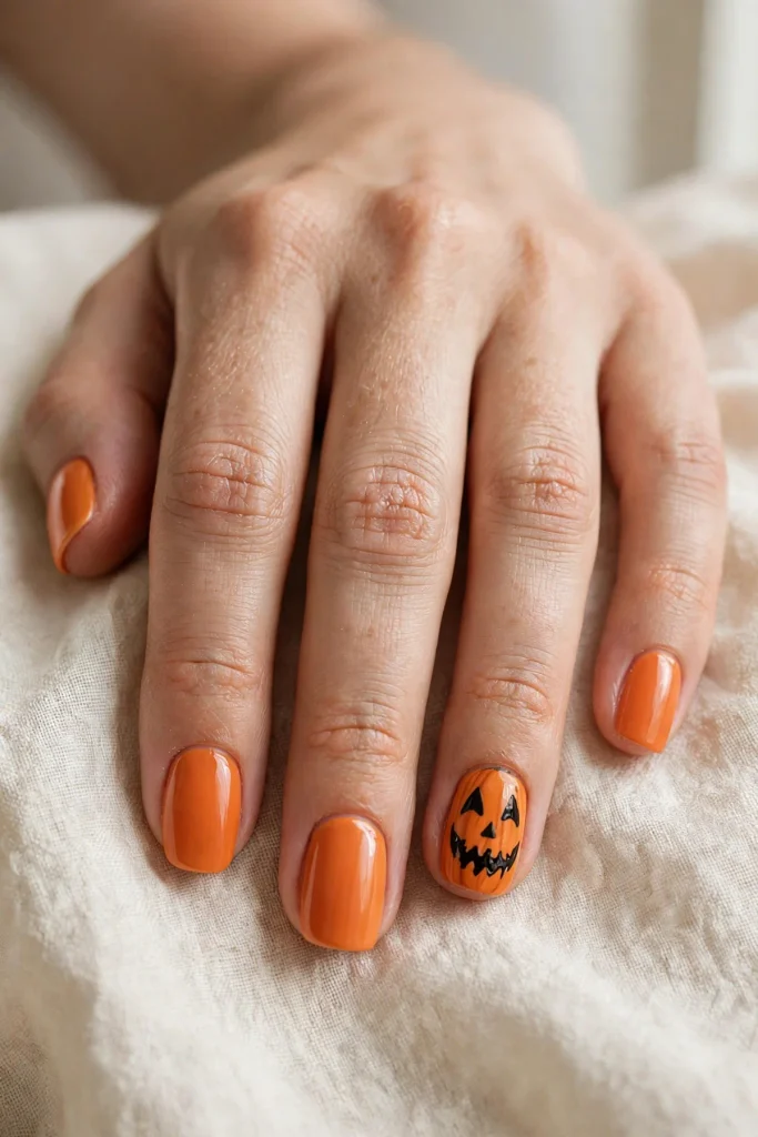 18 Pumpkin Halloween Nail Ideas From Tiny Accents to Full Orange Chrome 4 image 962