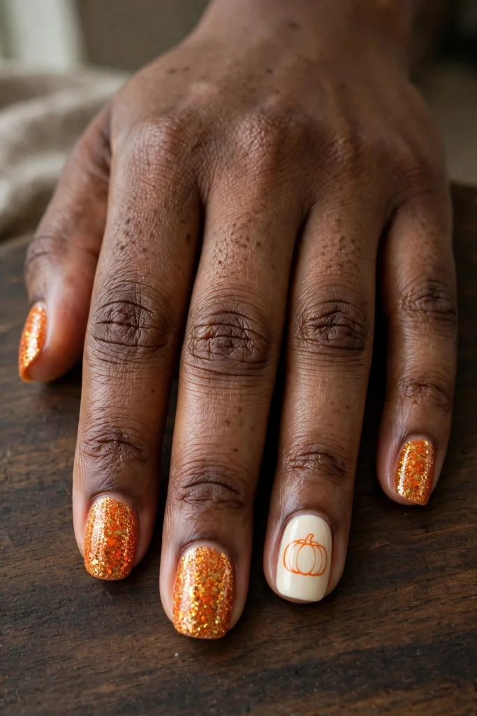 18 Pumpkin Halloween Nail Ideas From Tiny Accents to Full Orange Chrome 11 image 967