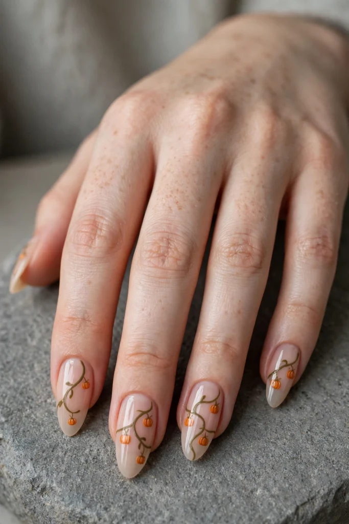 18 Pumpkin Halloween Nail Ideas From Tiny Accents to Full Orange Chrome 10 image 969