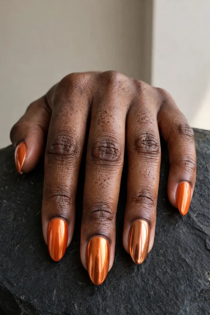 18 Pumpkin Halloween Nail Ideas From Tiny Accents to Full Orange Chrome 17 image 975