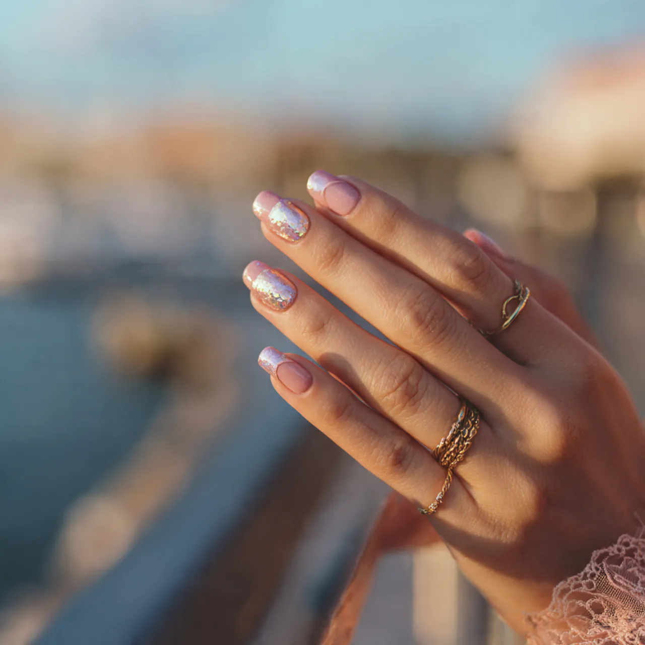 13 Easy Nail Art Ideas (Beginner-Friendly, Cute, and Fast) 6 Negative Space Half-Moon