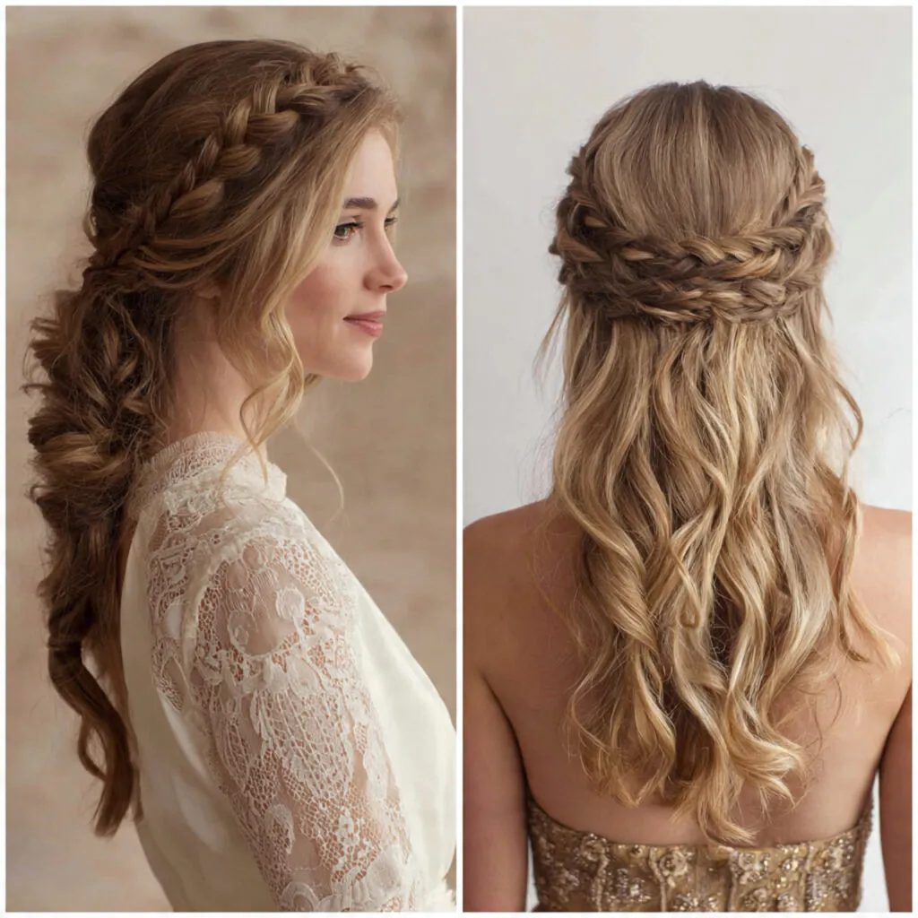 13 Wedding Guest Hairstyles That Look Expensive, Stay Put, and Photograph Like a Dream 7 braided crown for wedding guest hairstyles