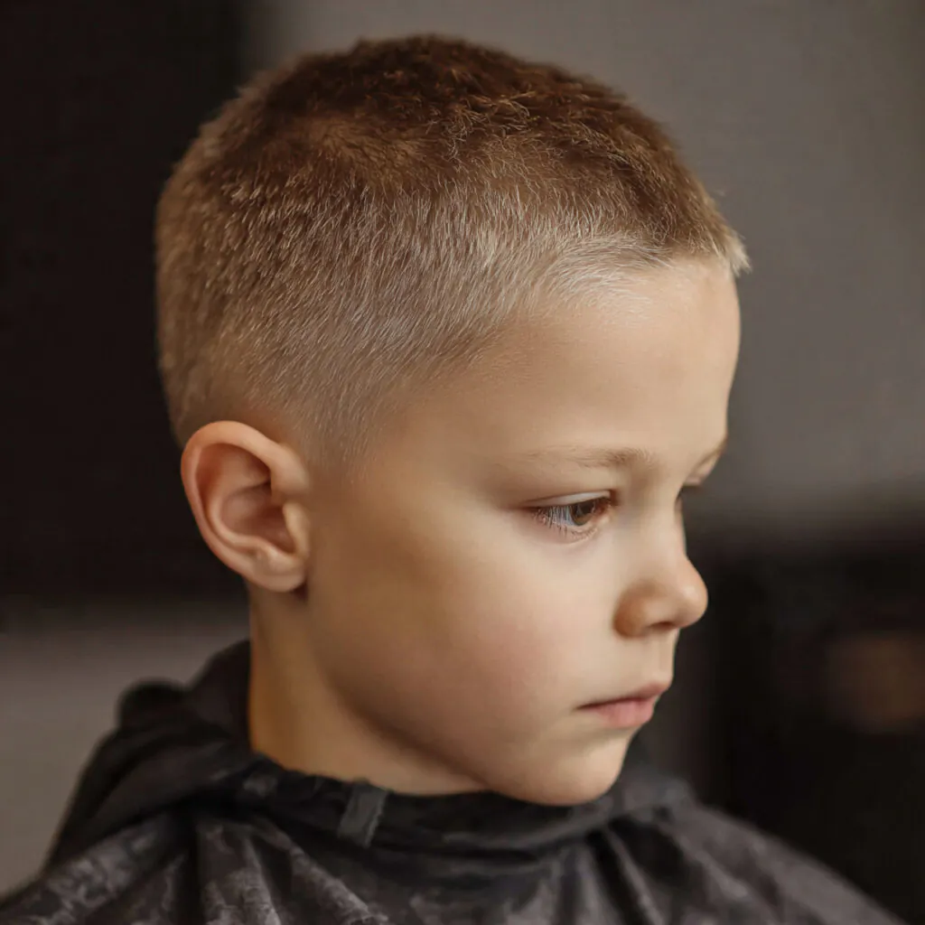 14 Boy Hairstyle Ideas That Are Seriously Cool Right Now 7 buzz cut with fade for boy