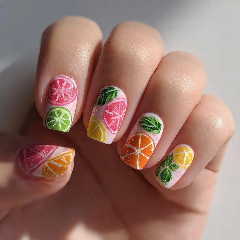 15 Trending Summer Nails Everyone Is Obsessed With Right Now (Your Next Mani Is Waiting) 10 fruit inspired nails