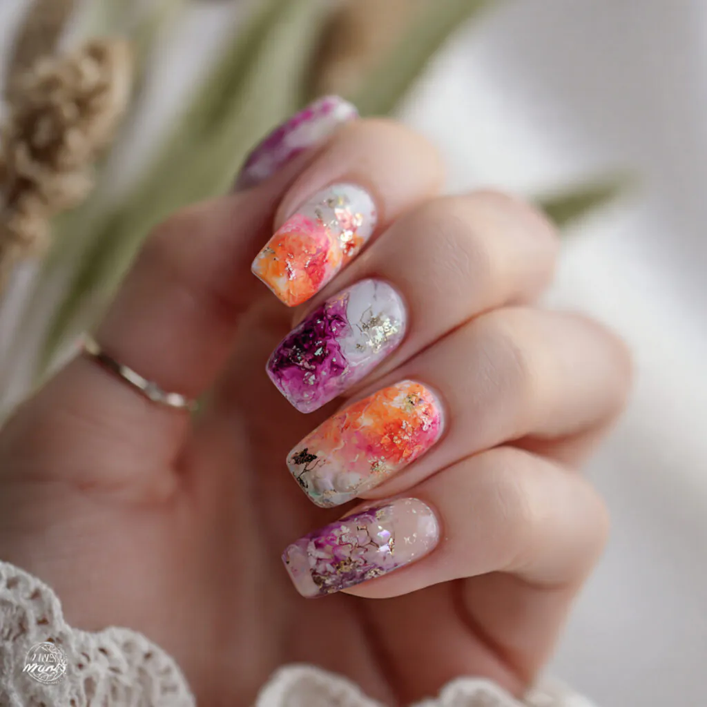 14 Korean Nail Art Ideas: The Cutest, Glossiest Designs You’ll Want Immediately 5 milk bath nails for korean nail art