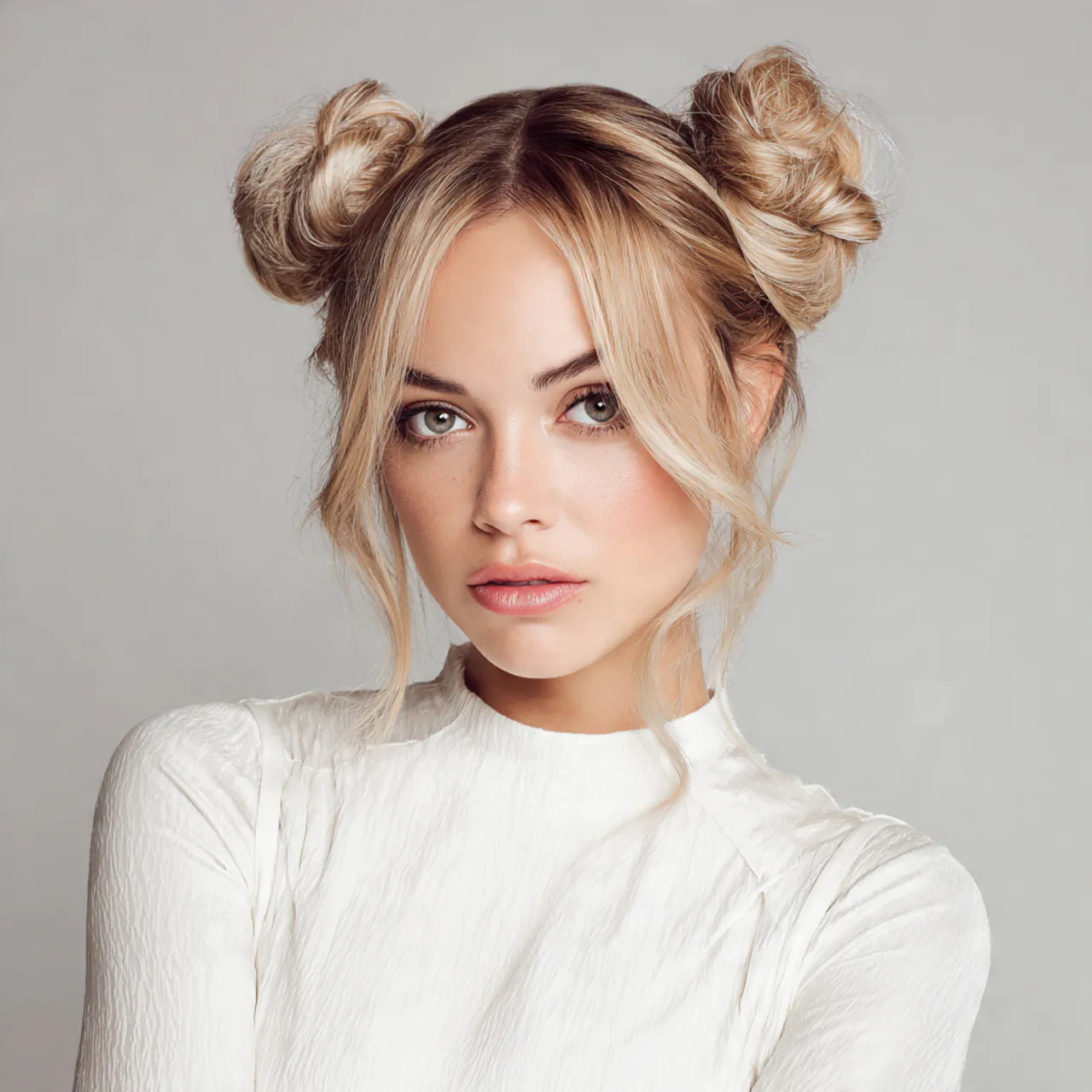 14 Middle Part Hairstyles Ideas That’ll Make You the Hair Icon of 2026 (Bye, Side Part Drama!) 11 Space Buns with Middle Part