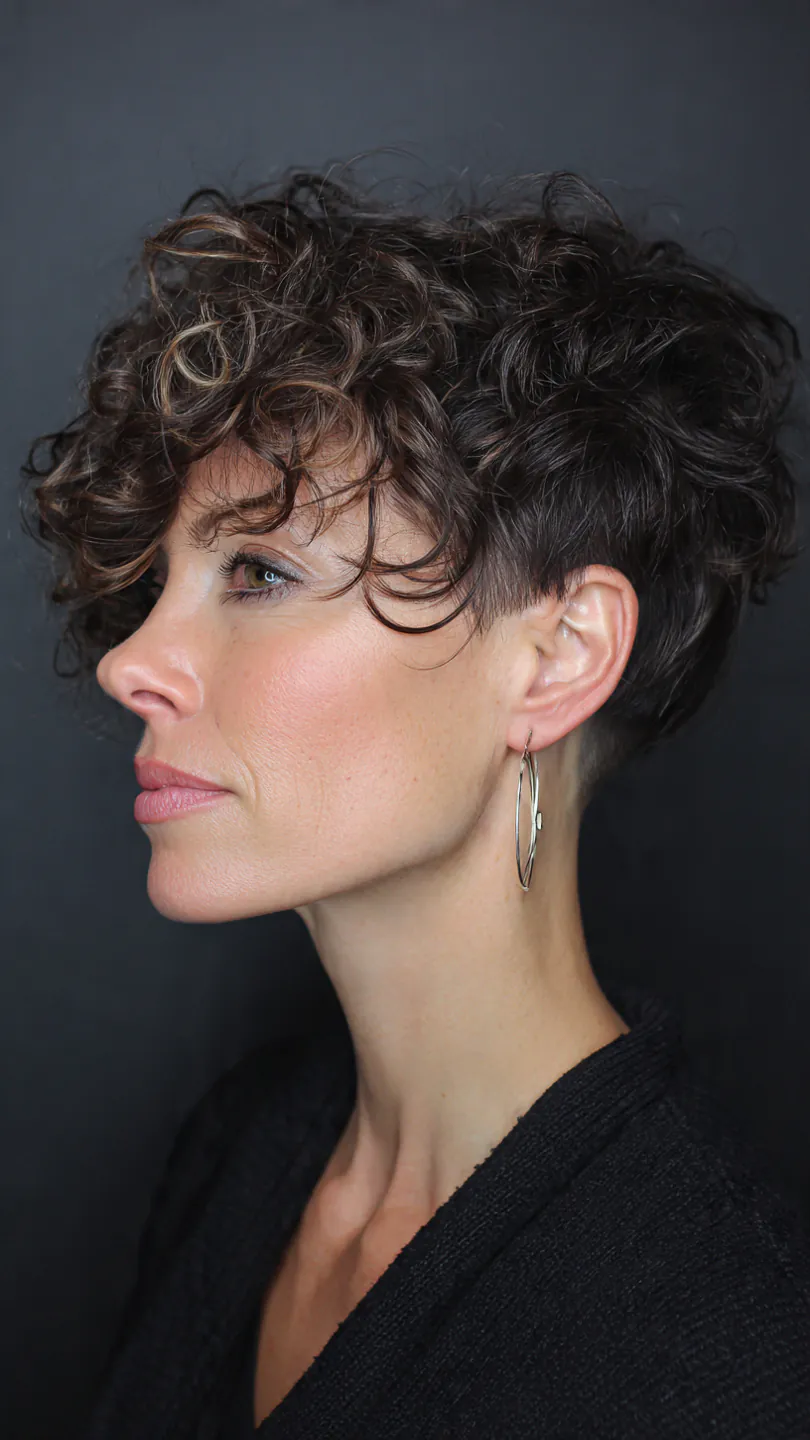 17 Curly Pixie Hairstyles That Are Seriously Too Cute (And Low-Key Genius) 9 Asymmetrical Curly Pixie