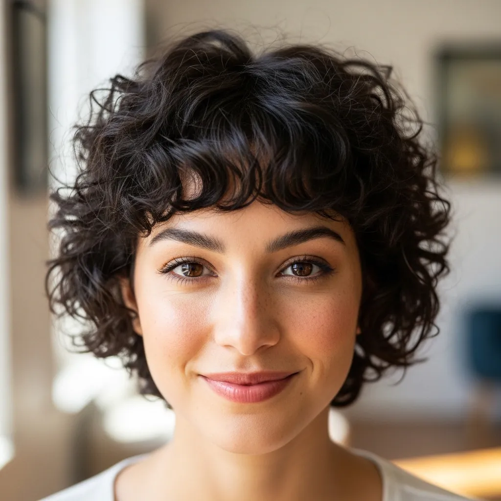 17 Curly Pixie Hairstyles That Are Seriously Too Cute (And Low-Key Genius) 13 Curly Pixie with Baby Bangs