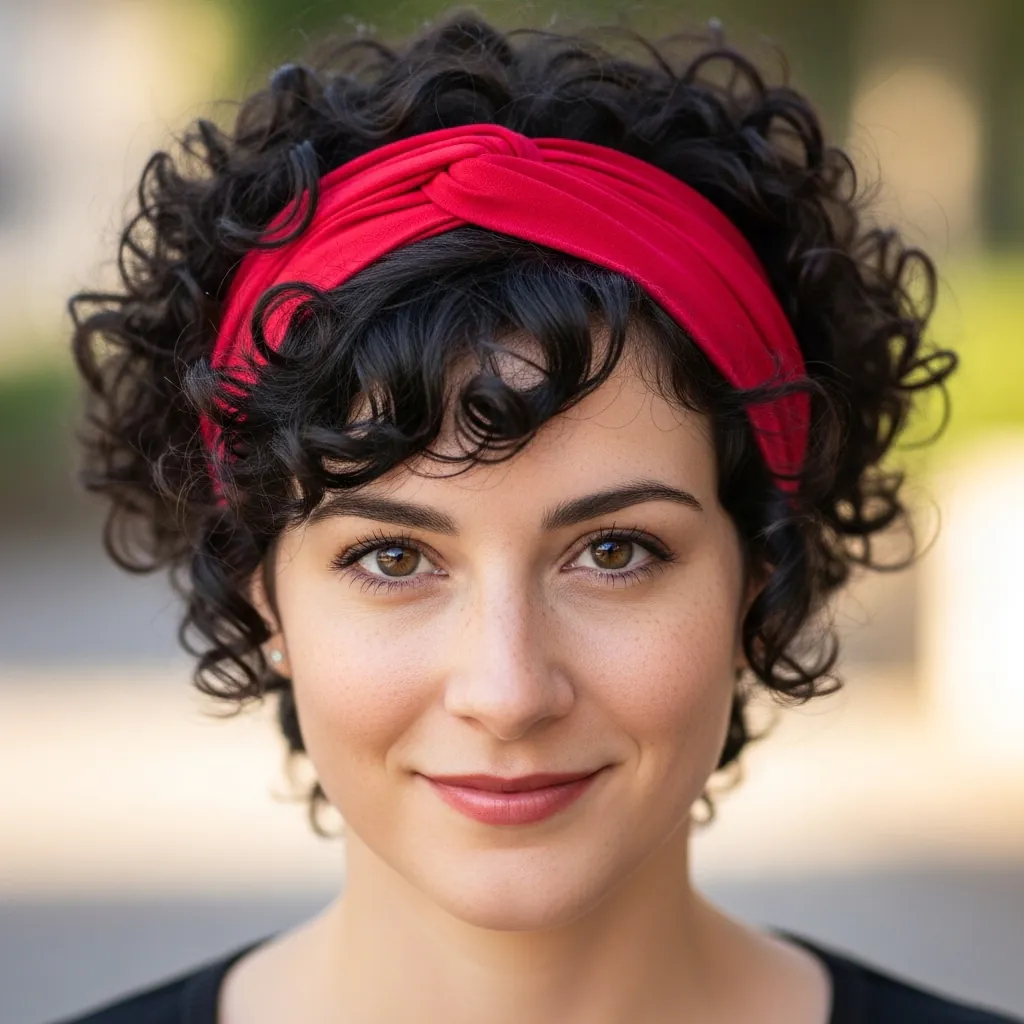 17 Curly Pixie Hairstyles That Are Seriously Too Cute (And Low-Key Genius) 16 Curly Pixie with Headband