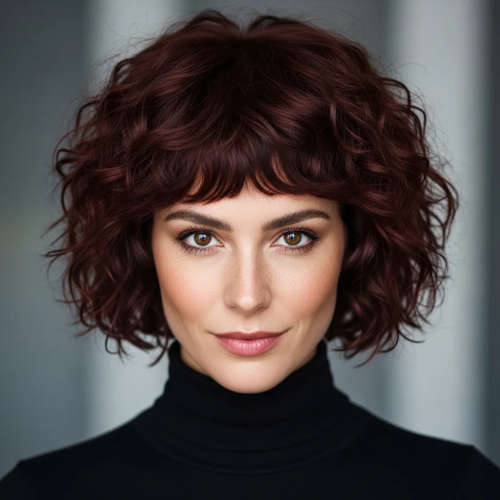 15 Curly Hairstyles with Bangs That Will Instantly Upgrade Your Look (Yes, Even on Bad Hair Days) 8 Curly Pixie with Textured Bangs